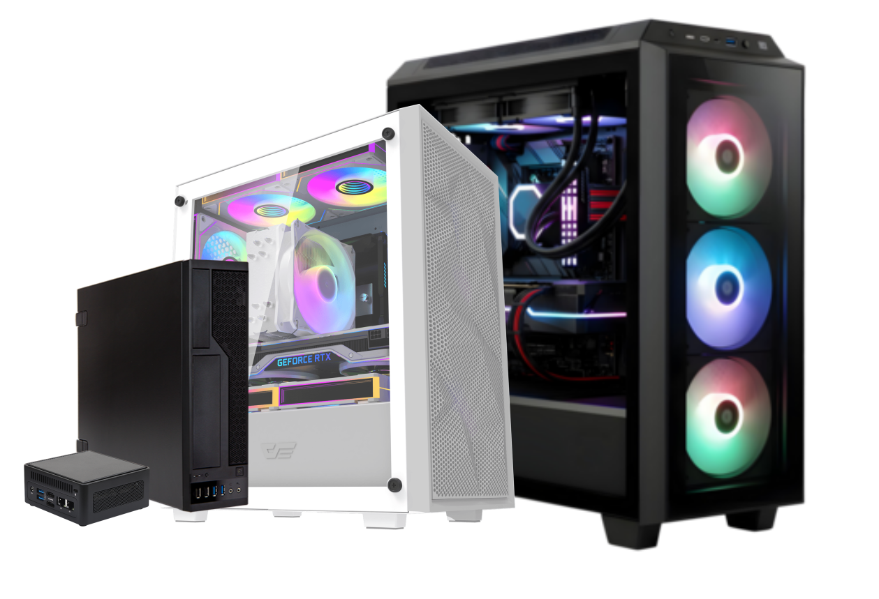 Desktop computer cases and compact mini PC
