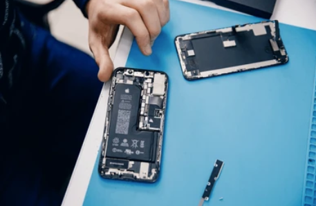 Technician repairing a device